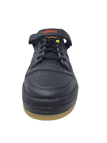 adidas Originals Men's Forum Low Sneaker, Core Black/Core Black/Seismic Orange, 12 M US3