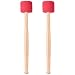 Canomo Bass Drum Mallets Sticks Red Foam Mallet with Wood Handle for Percussion Bass Drum, 13 Inch