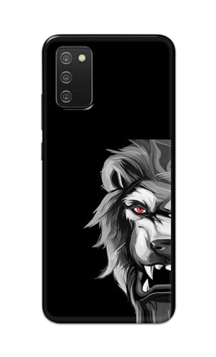 Image of PRINTFIDAA Printed Hard Back Cover Case for Samsung Galaxy M02s | Samsung A02s | Samsung F02s | Samsung A03s Back Cover (Angry Lion) -112