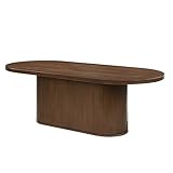 Acme Gamarya Contemporary Wood Oval Dining Table with Vertical Pattern in Oak