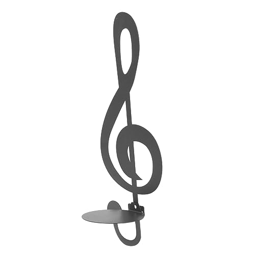 Cabilock Music Note Wall Sconce Taper Candle Holder Wall Mount Decorative Candle Stand
