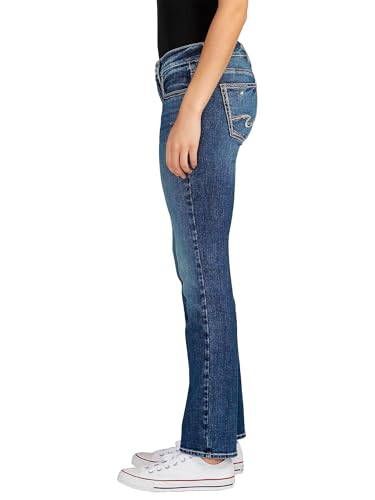 Silver Jeans Co. Women's Britt Low Rise Curvy Fit Straight Leg Jeans2
