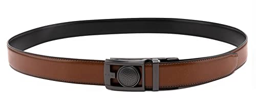 Fabio Valenti Men's Genuine Leather handmade No Holes Ratchet & No Ratchet Reversible Dress Casual Jeans Belt3