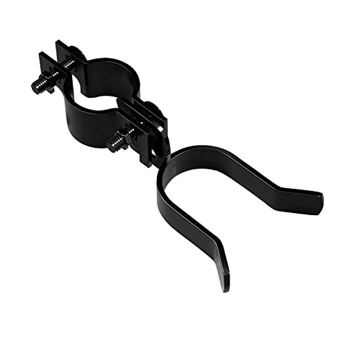 1-3/8" X 1-5/8" Fence Gate Latch, Vivida Chain Link Fence Gate Fork Latch With Padlock Hole, Black Powder Coated, Bolts & Nuts Included, 1 Pcs #TOP16