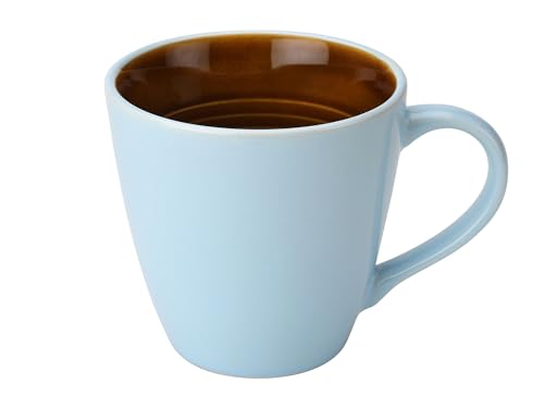 Image of Bodhi House Handcrafted Ceramic Coffee Mug Set of 1 Pieces (350 Ml), Stoneware Tea Cup, Microwave Safe Large Milk Mug, Glossy Finish, Ideal for Daily use, Casual Gatherings and Gifting, Arctic Blue