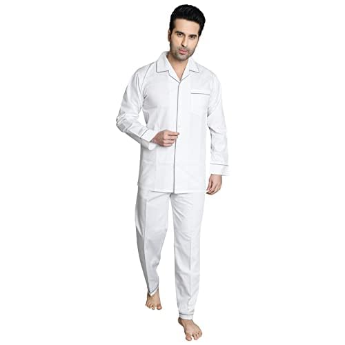 Image of Men's Cotton Solid Night Suit