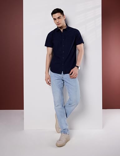 Image of Symbol Premium Men's Cotton Poplin Casual Shirt - Regular Fit | Half Sleeve | Pure Cotton (Available in Plus Sizes)
