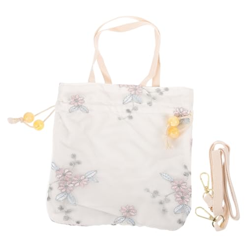 LIFKOME Chic Messenger Bag Chinese Style Canvas Bag Women's Single-shoulder Storage Pouch for Occasions