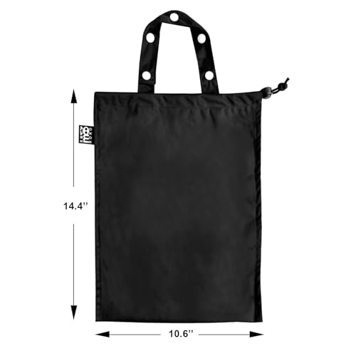 Image of Cute Hanging Car Trash Garbage Bag 100% Leakproof Waterproof Multipurpose for Car Back Front Seat Console with Hanging Strap (Black)