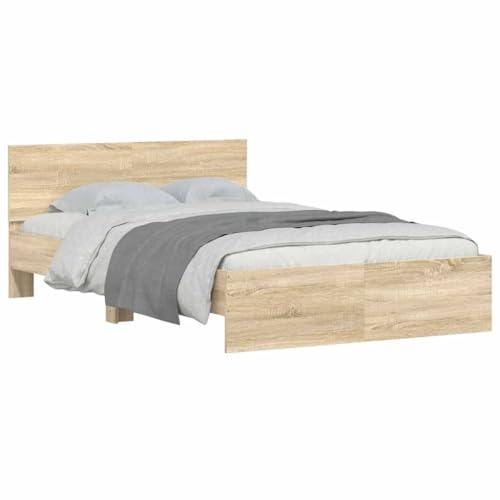 vidaXL Estructura de Cama con cabecero Roble Sonoma 120x200 cm