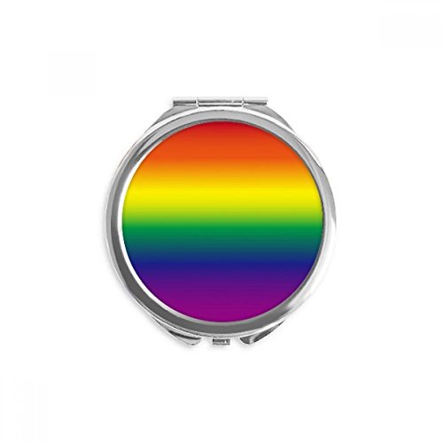 Miroir rond maquillage de poche arc-en-homo multicolore à offrir pour la Pride