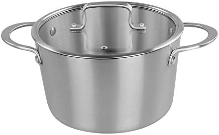 Doryh 18/10 Stainless Steel Stock pot With Glass Lid, 5.5 Quart Cookware Pot, Dishwasher Safe