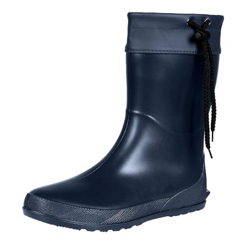 LXHZSY Botas de Agua Hombre Botas de lluvia media pantorrilla for mujer, impermeables, for exteriores, con cuello, for jardinería, ultraligeras y portátiles(Blue,38)