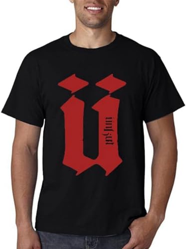 Hip Hop Unkut and Healthy T-Shirts Painting Body Sculpting College Style Fashion Atmosphere T-Shirt Black M