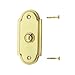 Renovators Supply Manufacturing Doorbell Button 4 in. Lacquered Brass Wired Vintage Push Button with Mounting Hardware Pack of 2