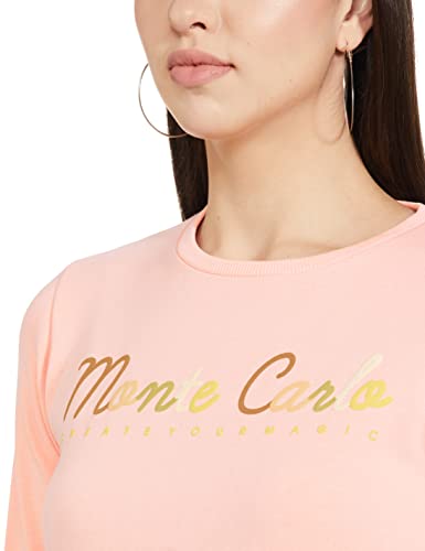 Image of Monte Carlo Embroidered Cotton Blend Round Neck Womens Sweatshirt