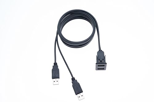 Keple USB RCA Flush Mount Cable 1M USB 2.0 Male to Female and 2 Two RCA Male to 3.5mm Female - Image 4