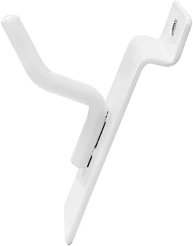 Miniatura 5 de Ganchos Slatwall de 1 pulgada, blanco, pantalla de suspensión, ganchos de panel de visualización de alambre de metal, juego de 2 piezas