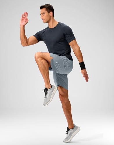 Image of Soothfeel Men's Running Shorts with Zipper Pockets 9 inch / 7 inch / 5 inch Quick Dry Eight Basketball Gym Workout Athletic Shorts