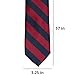 tiemart Striped Tie (Crimson Red and Navy)