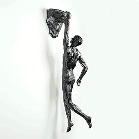 Unbound Resin Climbing Man Wall Sculpture Cover