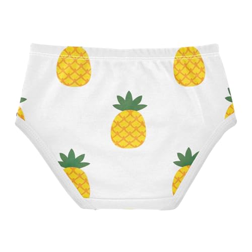 Girls Underwear Toddlers 2t Cotton Cute Panties Girl Fun Briefs Undies Kids Yellow Pineapples White2