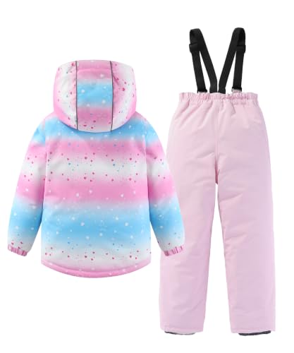 Image of Hiheart Boys Girls Winter Ski Jacket & Pants Set 2-Piece Snowsuit