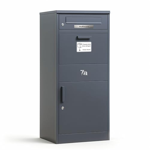 Zedelmaier Paketbox, Briefkasten mit Paketfach, 112 x 50 x 39 cm...