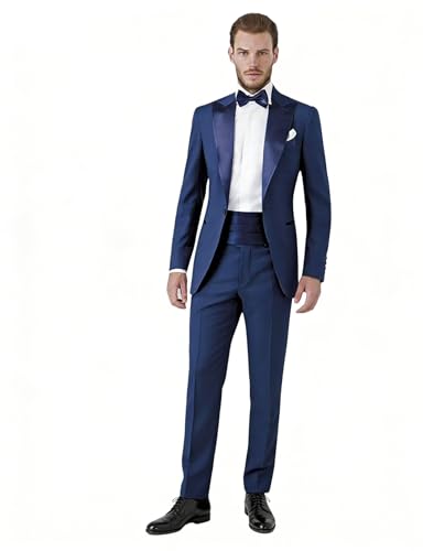 Manteau pour mariage homme coupe ajustée avec revers en pointe veste affaires confortable