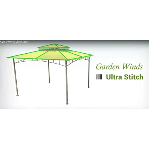 Garden Winds Replacement Canopy for Home Depot's Arrow Gazebo Model #61821, GGHL00019 (Measures Bottom Tier: 118” x118” and Top Tier: 39” x 39”)