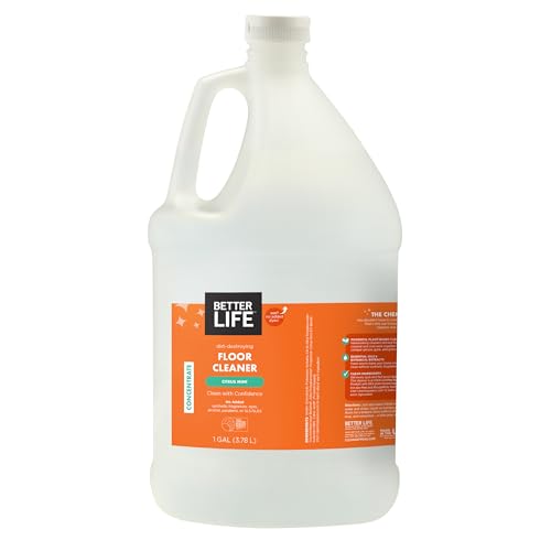 Image of Better Life Floor Cleaner Concentrate - Liquid Multipurpose Cleaner for Wood, Tile, Laminate, Vinyl, Bamboo - Hardwood Floor Cleaner for Mopping - Citrus Mint 1 Gal Concentrate