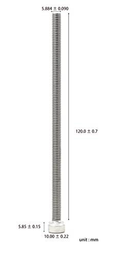 Image of iexcell 10 Pcs M6 x 120mm Thread Pitch 1 mm Stainless Steel 304 Hex Socket Head Cap Screws Bolts Kit