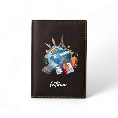 Image of Unisex Passport Cover for Men & Women | Printed, Classy & Stylish | Vegan Leather Passport Cover for Travel (UV Black)