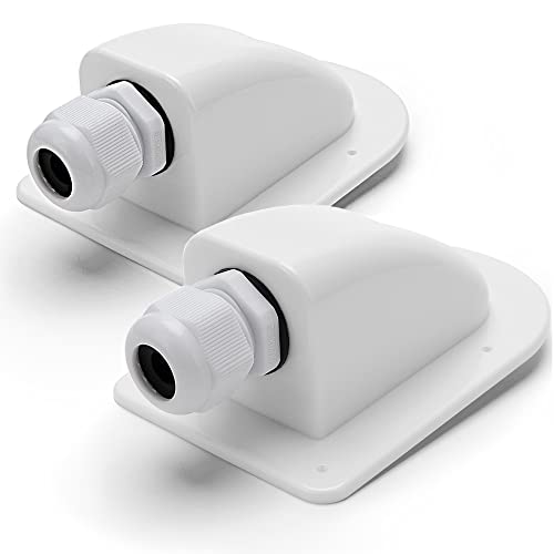VooGenzek 2 Piezas Prensa de Entrada de Cable Impermeable, ABS IP68 Glándula de Entrada de Cable Solar Único para Cables 6-12 mm, para Paneles Solares de RV, Caravana, Barco