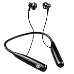 Earphones Wireless Bluetooth 5.2 Wireless Bluetooth Earbuds Neckband Headphones 100 Hours Playtime Noise Cancelling Mic IPX7 Waterproof Magnetic Headset Sports Running Earphones LED Battery Display