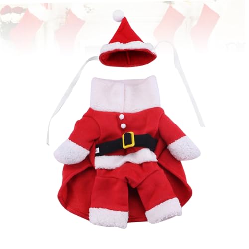 Disfraz Navideño para Perro Santa Talla S Rojo miniatura 4