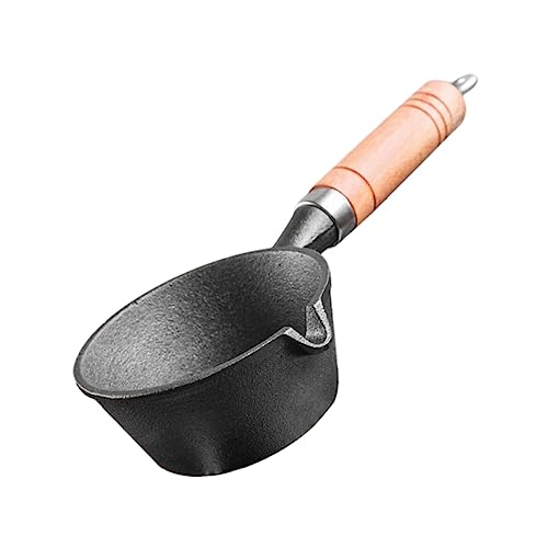 OKUMEYR Cooking Pan Burning Oil Pot Home Mini Pan Cast Iron Ideal for Butter Cheese Candy Cooking Tool