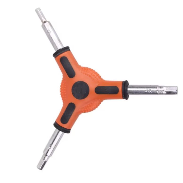 1 Pack Orange Y Shape Bike Hex Wrench Bicycle Cycling Torque Spanner Internal Hex Key Combination Repair Tools 3 Way Allen Wrench Multifunction Tools Bike Tools and Maintenance 4mm 5mm 6mm