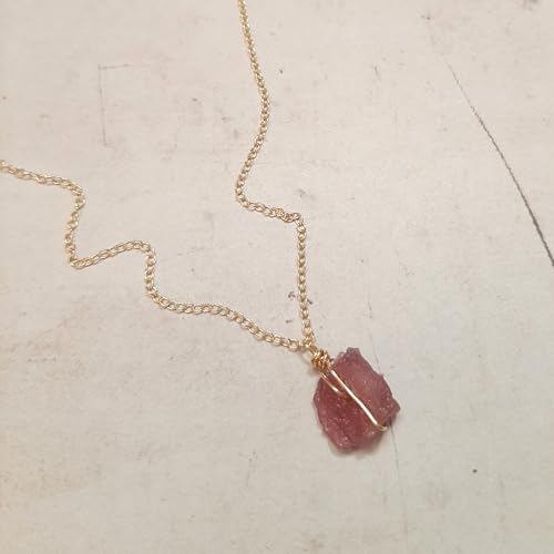 Collier argent doré et tourmaline rose, le cadeau idéal à offrir