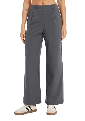 Oyamiki 7/8 Hose Damen Weite Stoffhose Freizeithose Kurzgröße Herbst...