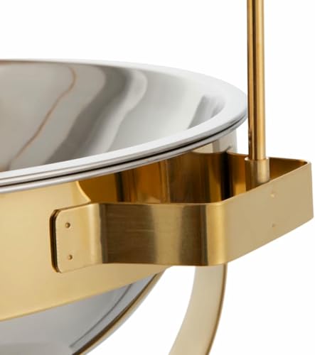 Chafing dish rond or et ensemble de buffet pour maintien au chaud élégant