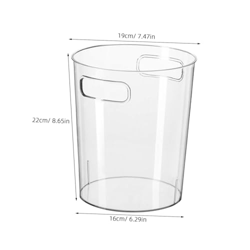 Caneca Transparente Ovalada de Plástico PET 22x19x16 cm miniatura 2