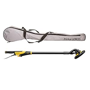 Mirka LEROS – Lijadora excéntrica de pared y techo con flexibilidad de 180° (225 mm de diámetro) y bolsa de transporte, 4000-8000 rpm