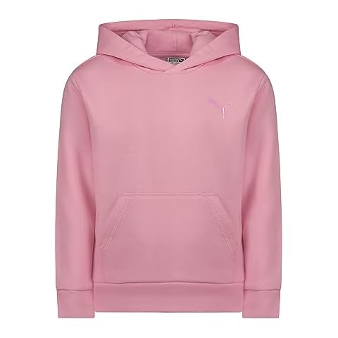 PUMA Girls' Pink Hoodie with Kangaroo Pocket Cover