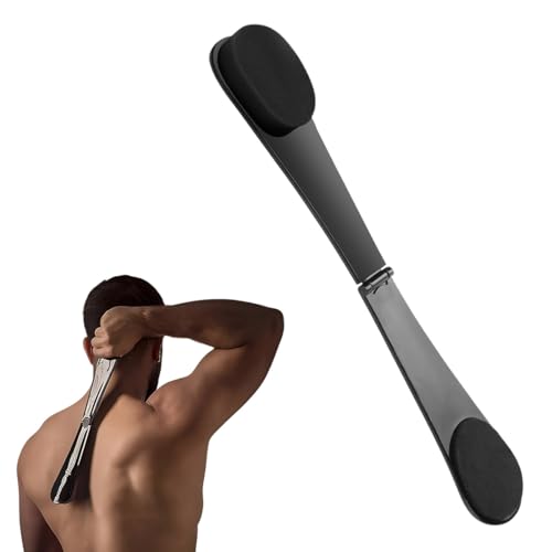 Aplicador de Espalda Autobronceador, Aplicador de Espalda Plegable sin Rayas, Aplicador de Espalda con Esponja para Hombres y Mujeres para Aplicar Loción Bronceadora, Crema y Protector Solar