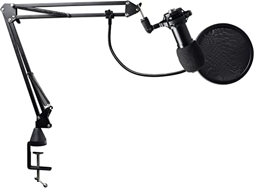 Microphone USB Citronic complet avec bras et filtre anti-pop pour voix off