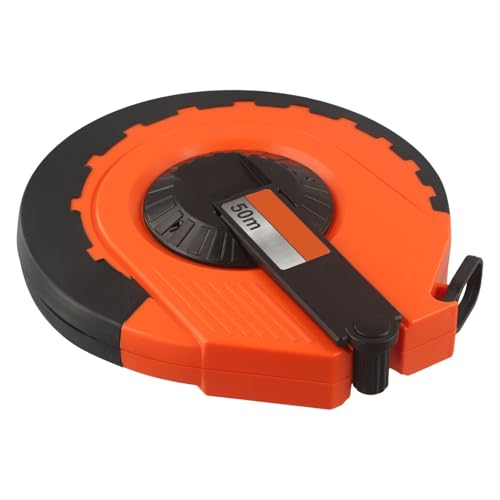 Kivivaka Cinta métrica de fibra telescópica de 30 m y 50 m, regla de PVC de fibra de vidrio resistente con protector antiquemaduras, métrica de doble escala para decoración de edificios de carreteras