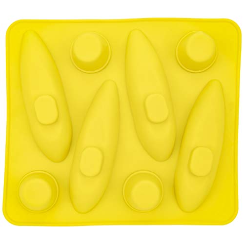 Fairly Odd Novelties Submarine Shape Flexible 8 Ice Cube Tray Mold Yellow Rubber Novelty Gag Gift, One Size #TOP2