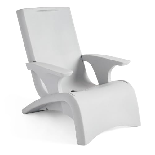 Step2 Vero Adirondack Chair, in Pool or Patio Lounge Seat for 9-inch Sun Shelves, Grey with Speck - image 1