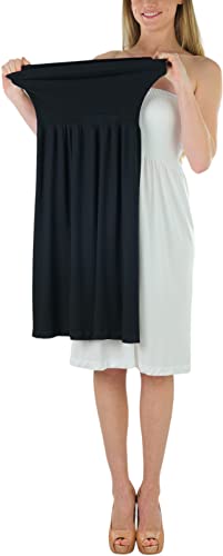 Image of ToBeInStyle Women's Strapless Cover Up Tube Dress Beach Summer Bandeau Flowy